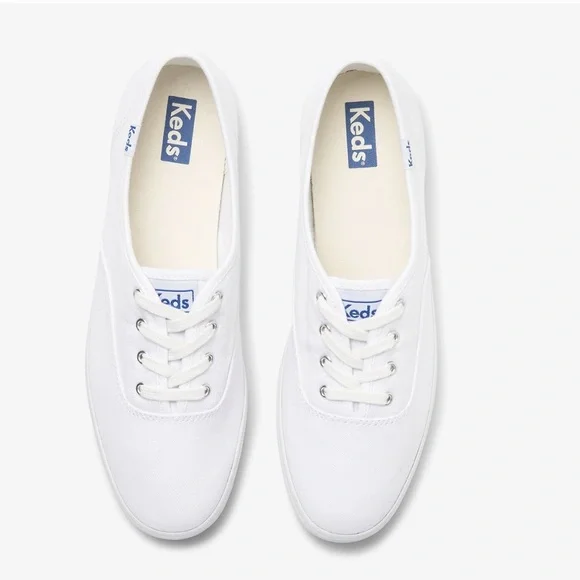 NIB Keds White Champion Organic Cotton Canvas Sneaker Size 8.5 $55 - Picture 2 of 6